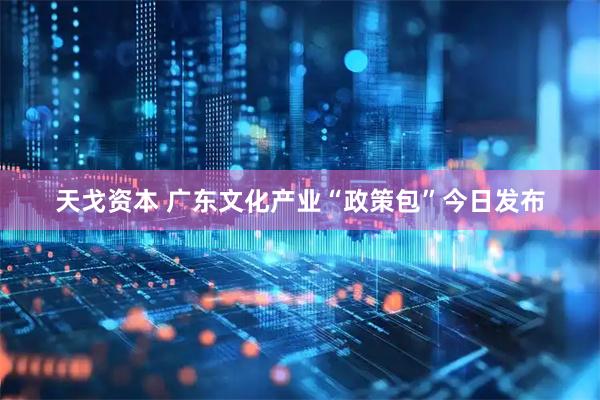 天戈资本 广东文化产业“政策包”今日发布