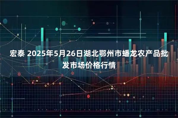 宏泰 2025年5月26日湖北鄂州市蟠龙农产品批发市场价格行情